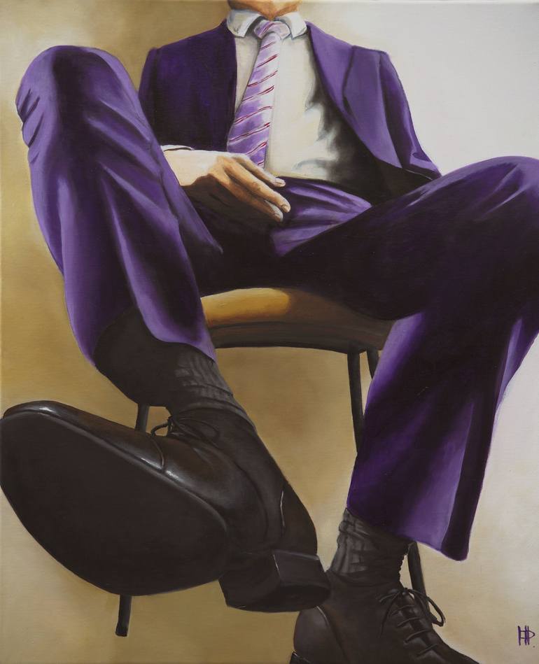 Original Classicism Politics Painting by Helene Ponot