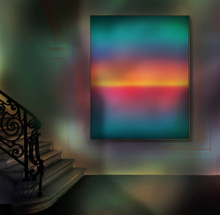 Original Abstract Expressionism Beach Painting by Jonas Peres