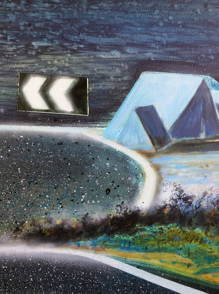 Original Pop Art Landscape Painting by Rudi Cotroneo